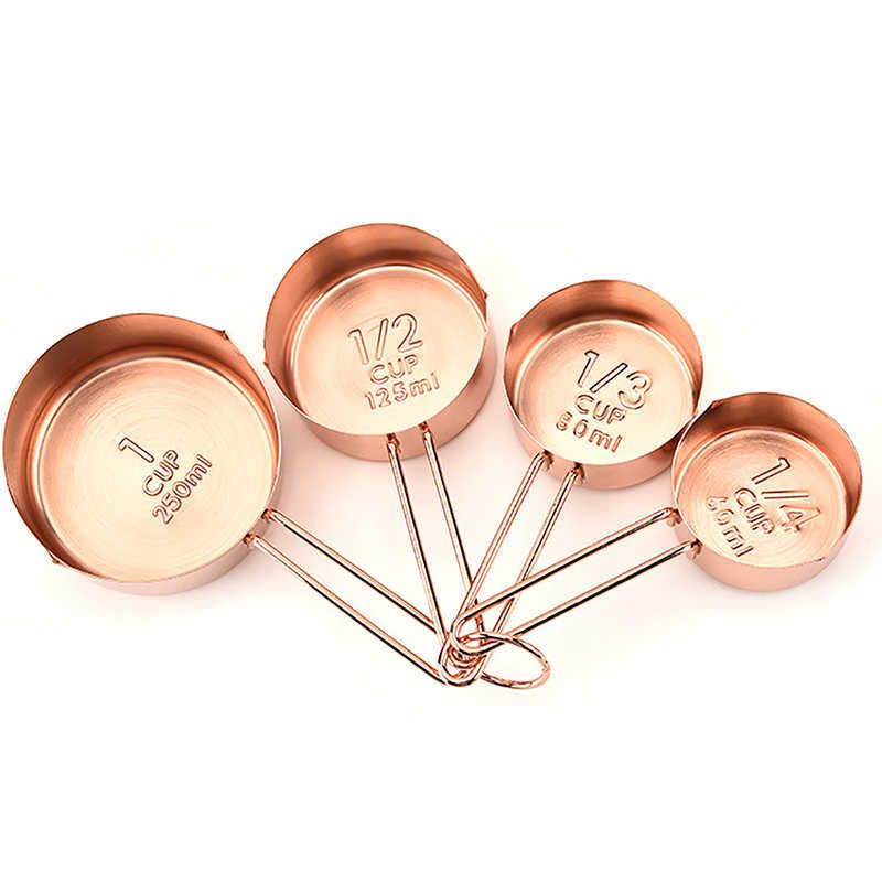 4pcs Rose Gold