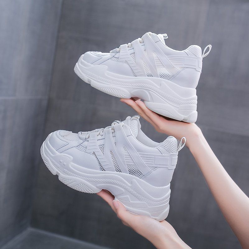 Compra 2022 Zapatillas De Deporte Blancas Nuevas Mujeres Moda Cómoda  Plataforma Vulcanize Zapatos Coreano Plata Plataforma Zapatillas Zapatos  Casuales Mujer Barato | Entrega Rápida Y Calidad | Es.Dhgate
