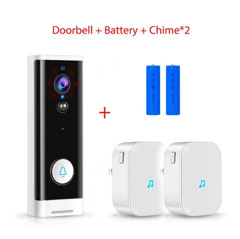 Doorbell + Chime * 2 + Batteri