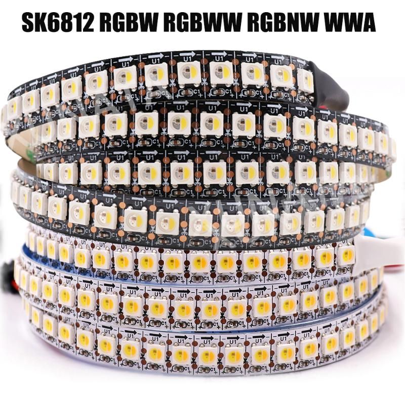 similar ws2812b SK6812 RGBW 4in1 led strip light 5050 rgb 30/60/144 leds/m 5V 