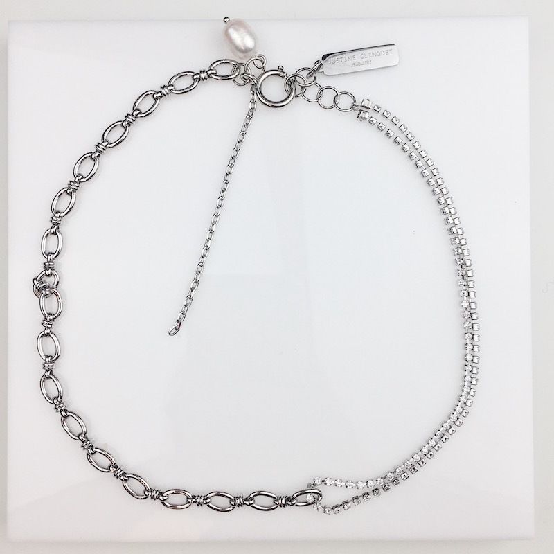 Silver Stitched Necklace