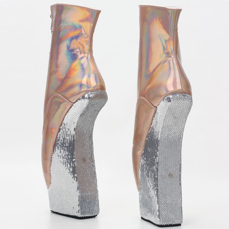 Botas de mujeres Tacones de ballet Plataforma Sin talón Zapatos Extreme Tacón alto 22