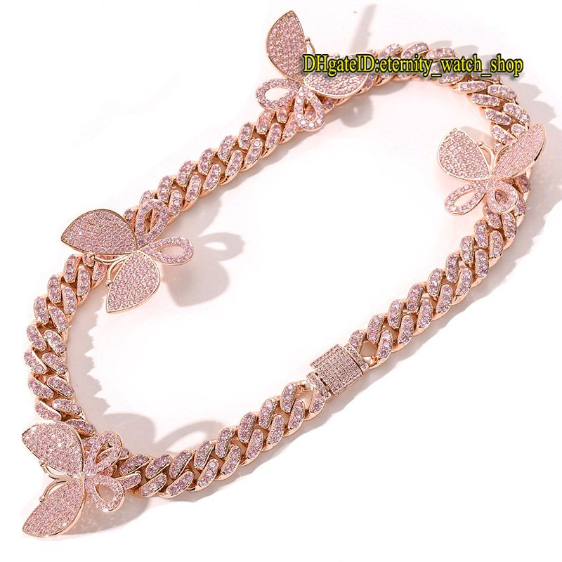 16inch pink chain pink butterfly