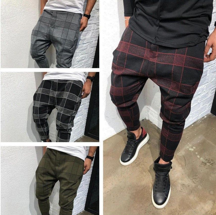 Compra Pantalones Para Hombres 2021 Plaid Para Hombre Casual Stripe Square Pantalón  Cuadrado Harem Harem Checkerboard Moda Masculino Streetwear Barato |  Entrega Rápida Y Calidad | Es.Dhgate