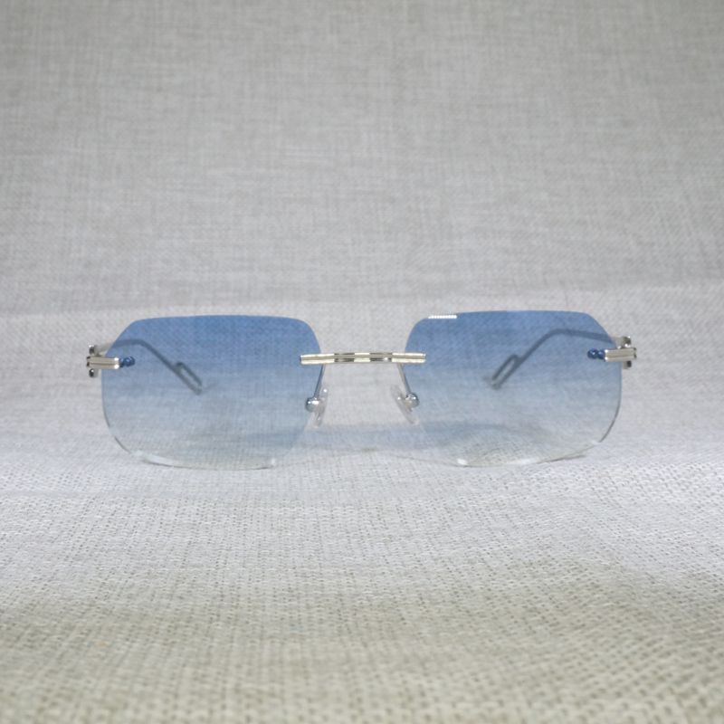 silver frame blue.