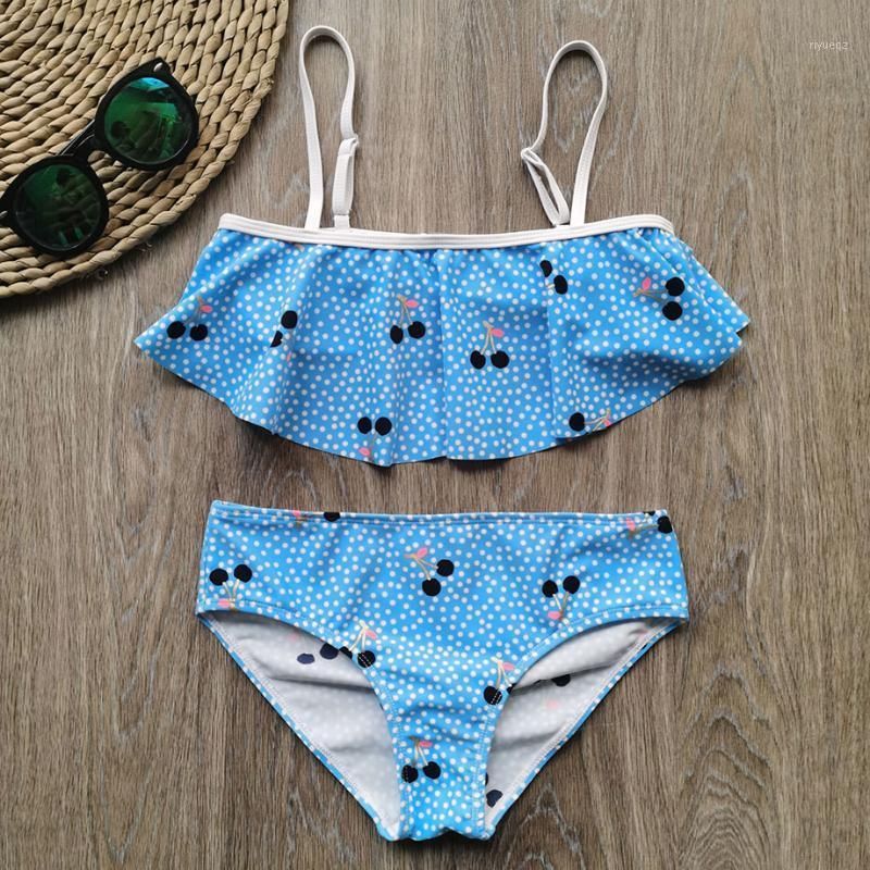 Ensemble De Maillot De Bain 3 Pièces Pour Fille - Bikini Solide, Pour Piscine, Plage, Vacances
