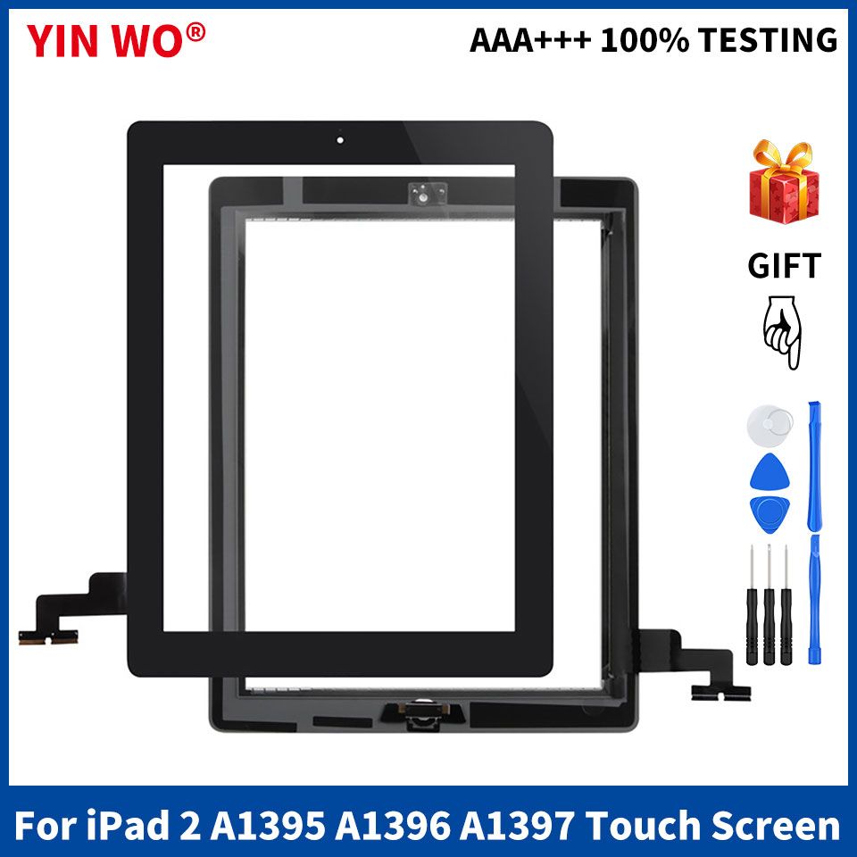 OEM Screen Glass Digitizer replacement for iPad 2 A1395 A1397 A1396 with tools