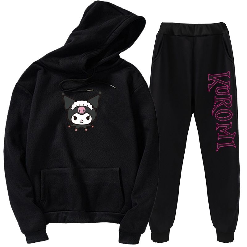 Compra Kuromi Sports 2 Piezas De Suéter De Peluche Gótico General Ropa  Street Sudadera Con Capucha Traje Barato | Entrega Rápida Y Calidad |  Es.Dhgate