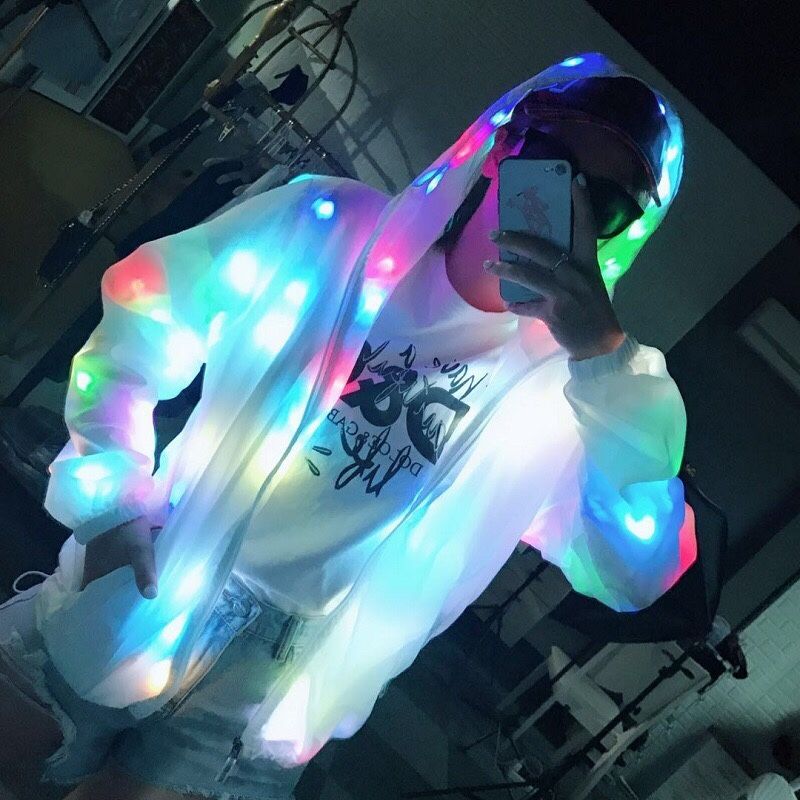 Abrigo De Iluminación De Chaqueta LED Disfraz Luminoso Creativo Luces De  Baile Impermeable A Prueba De Agua Ropa De Fiesta De Navidad De 18,36 € |  DHgate