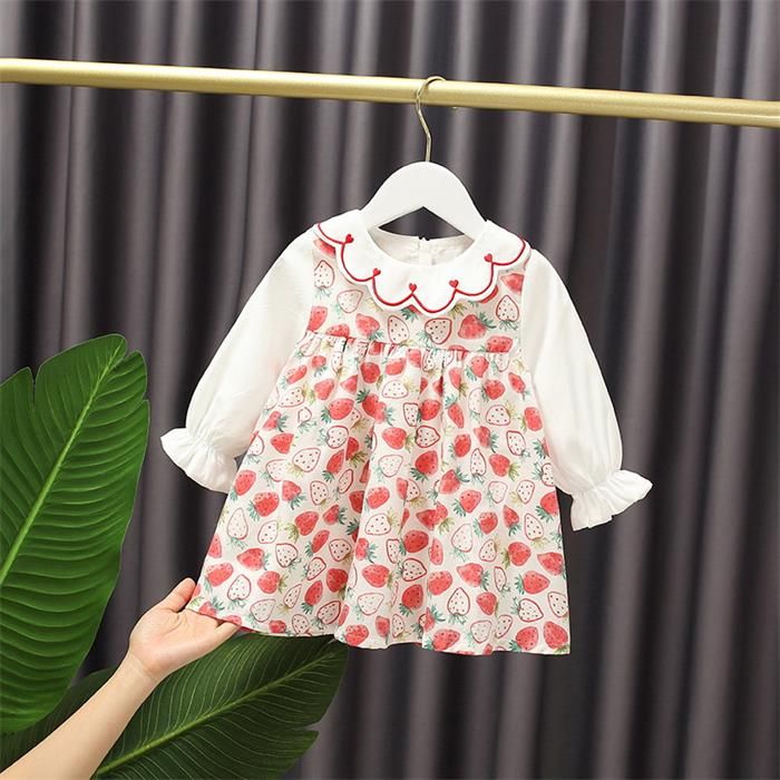 Estilo Coreano Niños Lindos Dibujos Animados Niñas Vestido E Estilo Coreano Niños Lindos Dibujos Animados Niñas Vestido E