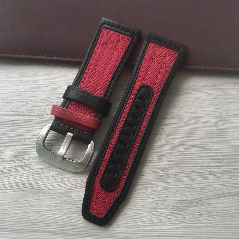 Red silver buckle 28mm