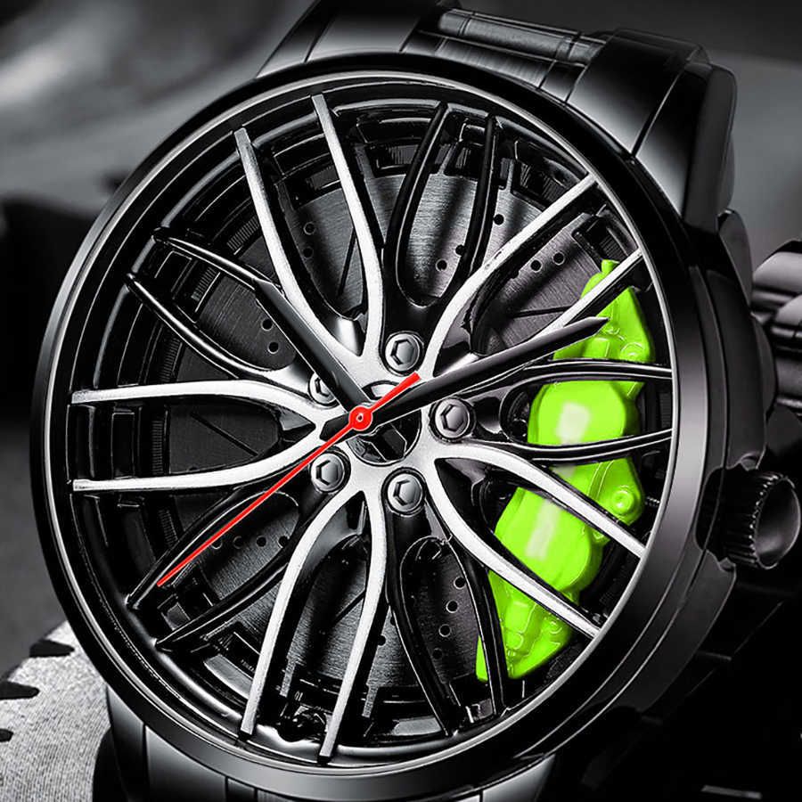 Мужские часы Водонепроницаемое колесо автомобиль RIM Кварцевые виды спорта для мужчин Часы Relogio Masculino Volks 210728