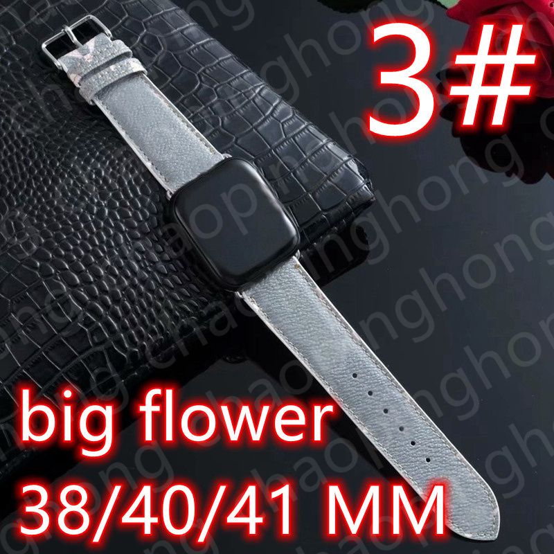 3#38/40/41 mm graue große Blume+V Logo