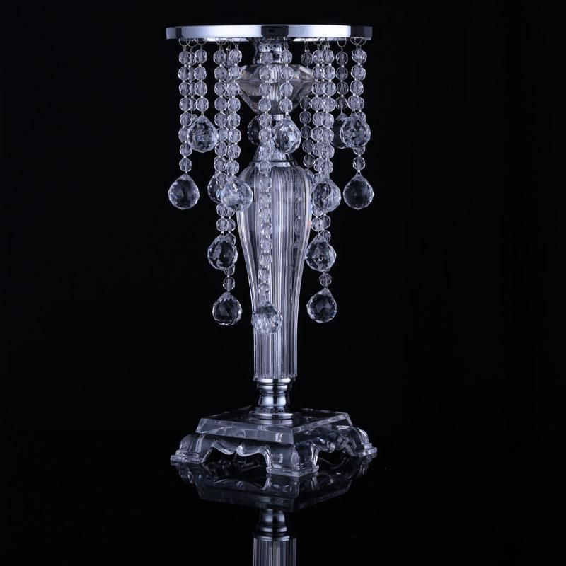 Crystal Floor Vase On Silver Stand 70cm Tall Wedding Centerpiece For