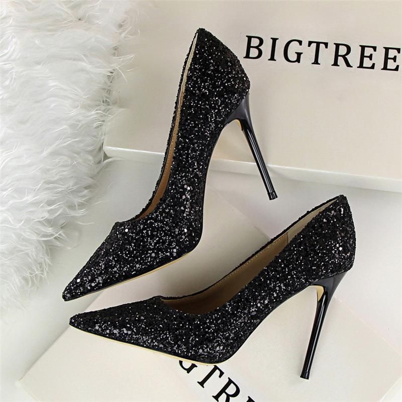 Black 9.5cm Heels