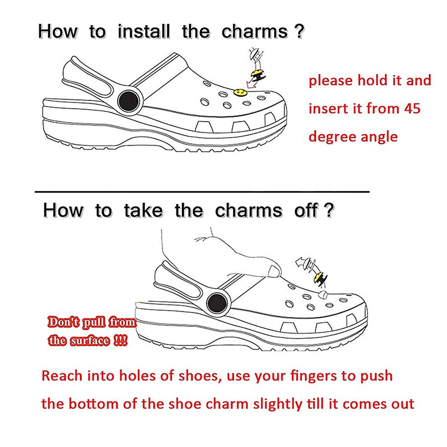 how to put in croc charms