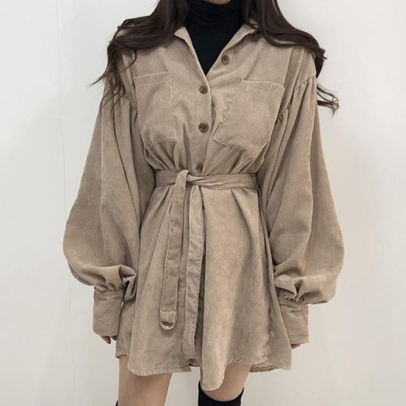 Compra Vestidos Casuales Vanovich Estilo Coreano 2022 Otoño De Moda Salvaje  Solapa Color Sólido Terciopelo Manga Larga Soltera Mujer Ropa De Mujer  Barato | Entrega Rápida Y Calidad | Es.Dhgate