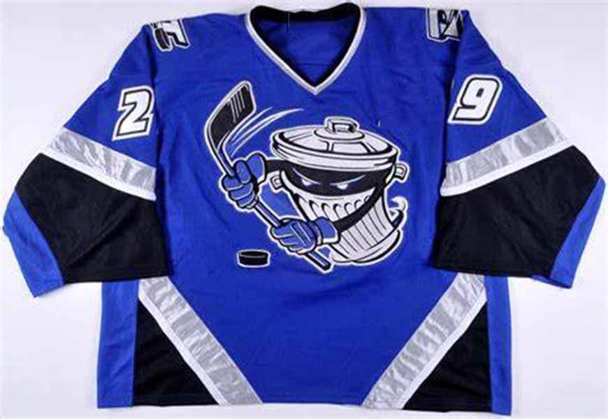 UHL Danbury Trashers 2004 05 Jersey 42 Brad Wingfield 49 Brent