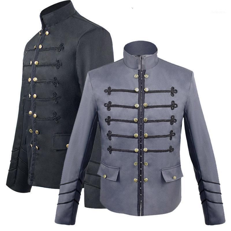 Acquistare Gothic Style Victorian Steampunk Cappotto Militare Cappotto  Militare Uomo Giacca Giacca Giacca Blazer Suit Band Collar Ricamo Uomo  Giacche Economico | Consegna Veloce E Qualità | It.Dhgate