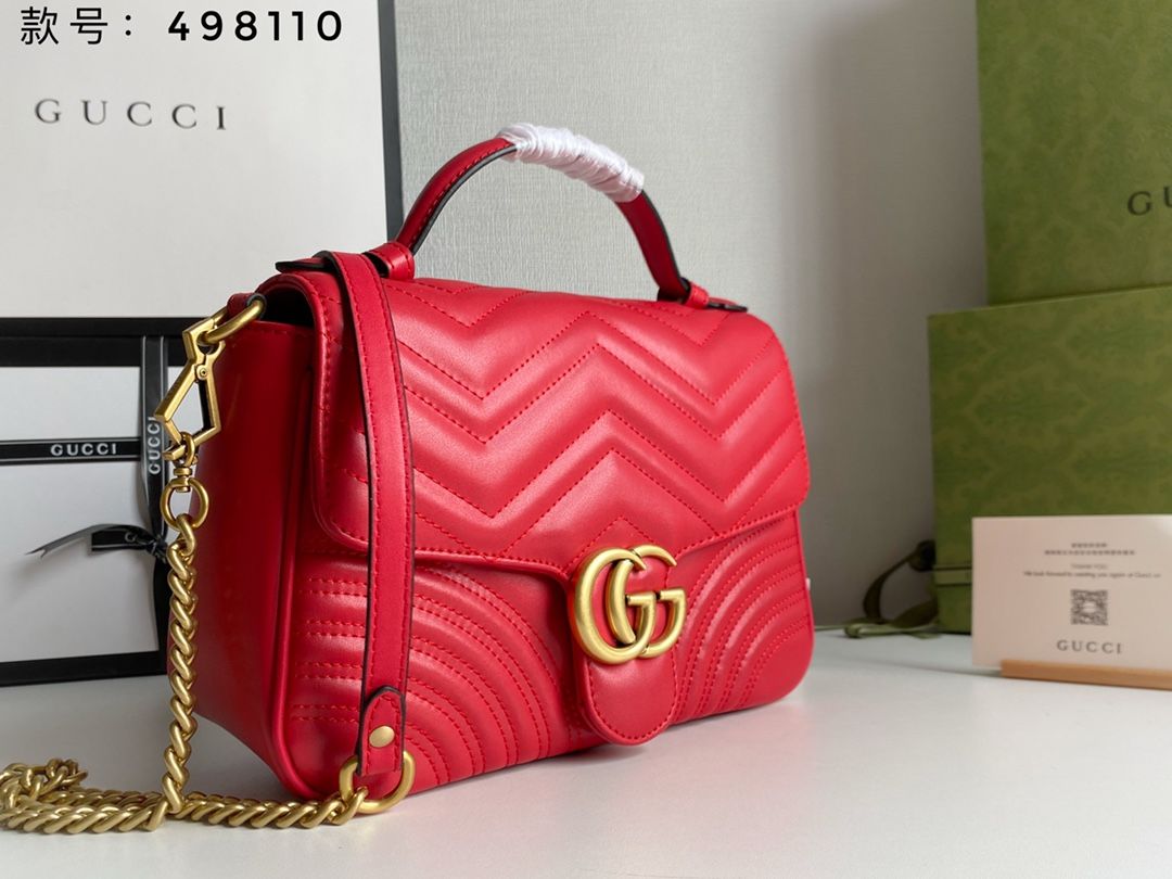 GUCCI Designer Handbags Bags LOULOU Y Shaped Quilted Real Leather