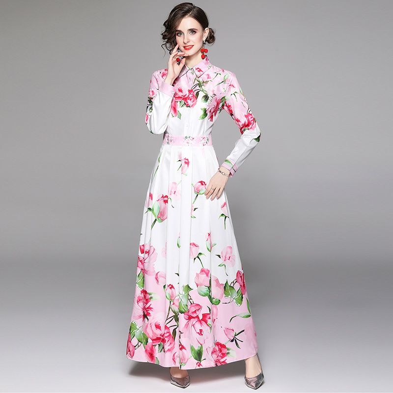 Luxury Designer Runway Floral Maxi 