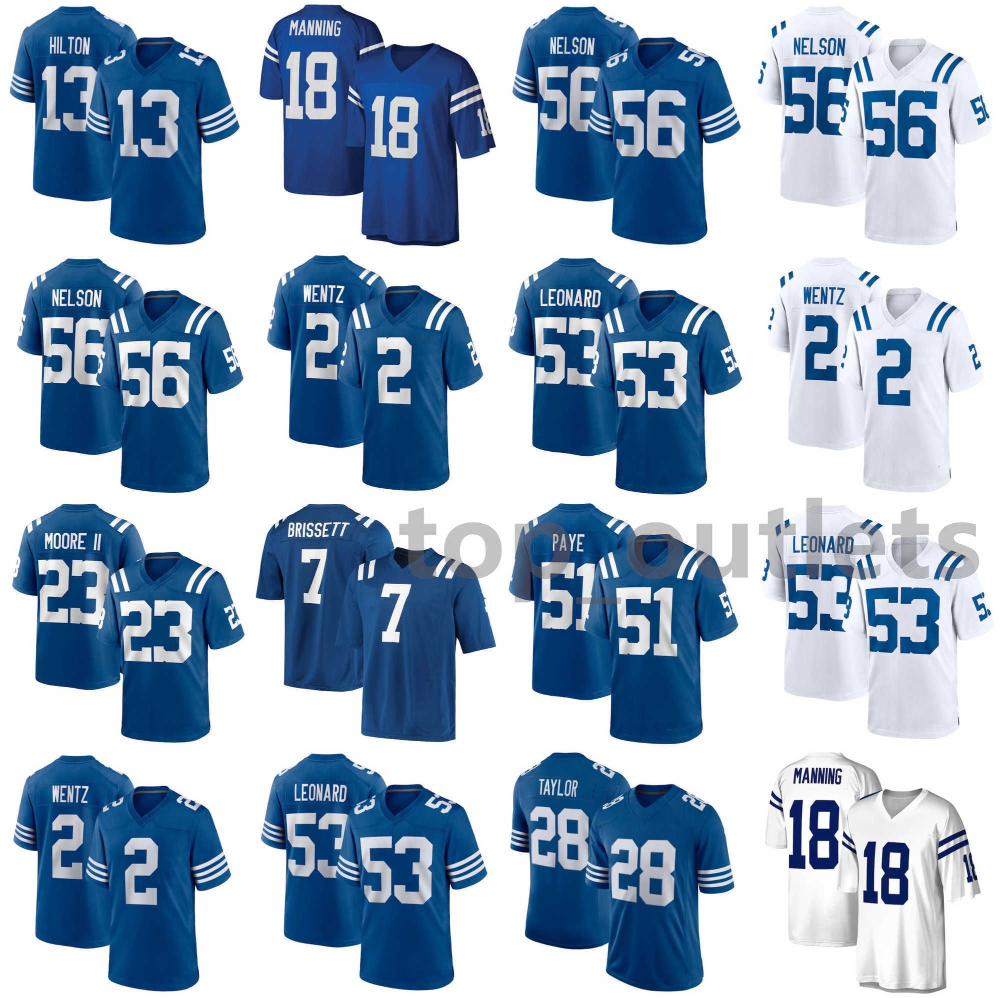 Compra 2021 Colts American Football Jerseys Carson 2 Wentz Jersey Darius 53  Leonard Jacoby 7 Brissett Kenny 23 Moore II Kwity 51 PAYE Tamaño Cosido S  XXXL Barato | Entrega Rápida Y Calidad | Es.Dhgate