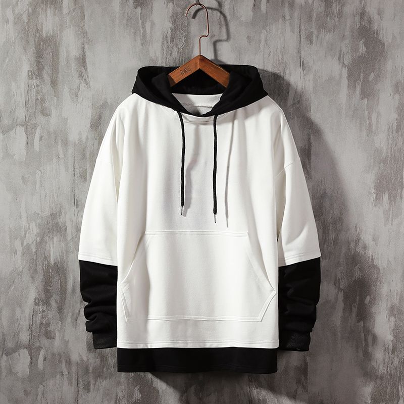 Sweat à capuche blanc