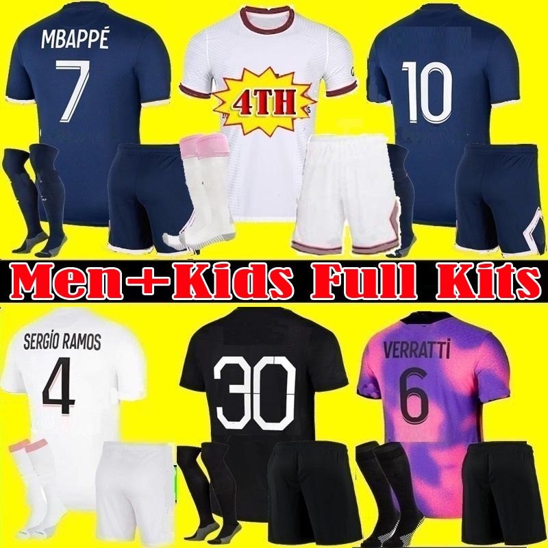 Kids PSG Paris saint germain kits 20 21 di calcio jersey 2020 2021 Mbappe ICARDI Neymar camicia JR Uomi bambini set uniformi Maglia piede hommes Paris