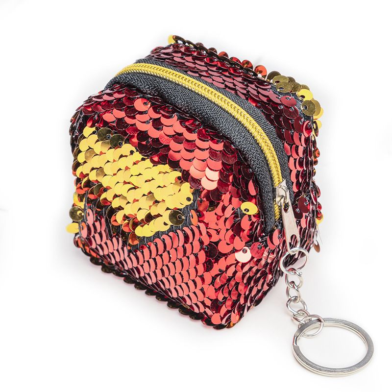 New Female Mini Glitter Purse Storage Small Bag Childrens Coin Purse Two  Color Three Dimensional Sequin Keychain From Dhzongshuo, $0.59