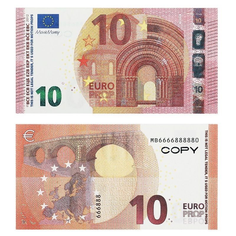 Prop 10 20 50 100 Banconote False Movie Copy Money Finto Billet Euro Play  Collection And Gifts307n4865083 Da 9,55 €