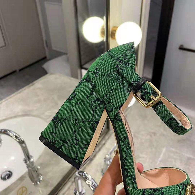 Green heel height 10cm