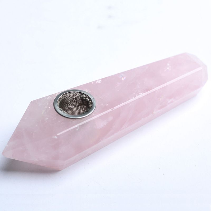 Natural Powder Crystal Rhombic Pipe Simple Modern Fashion Cigarette Holder for Self Use Gift Manufacturers Direct Sales