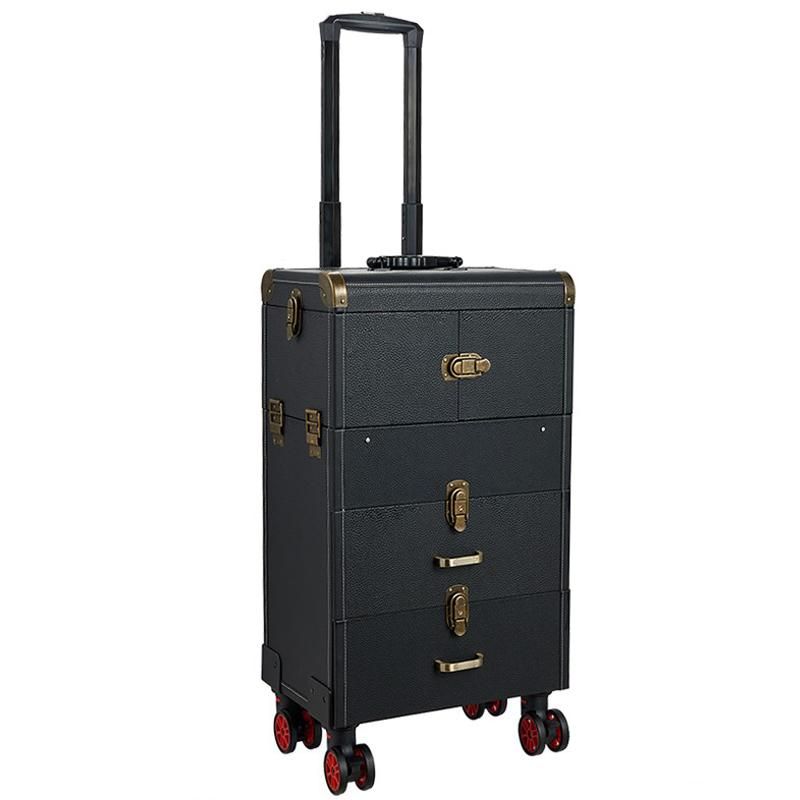 Compra Bolsas Cosméticas Casos De La Carretilla De Moda Caja De Aluminio  Portátil Portátil Maquillaje Profesional Caja Rueda Spinner Equipaje Barato  | Entrega Rápida Y Calidad | Es.Dhgate
