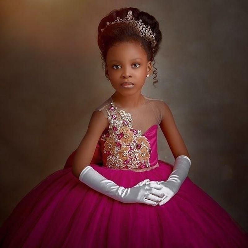 Girl's Dresses Luxury Ball Gown Princess Birthday Party Dress Big Bottom Flower Girl Children Wedding Girl's Dresses Luxury Ball Gown Princess Birthday Party Dress Big Bottom Flower Girl Children Wedding