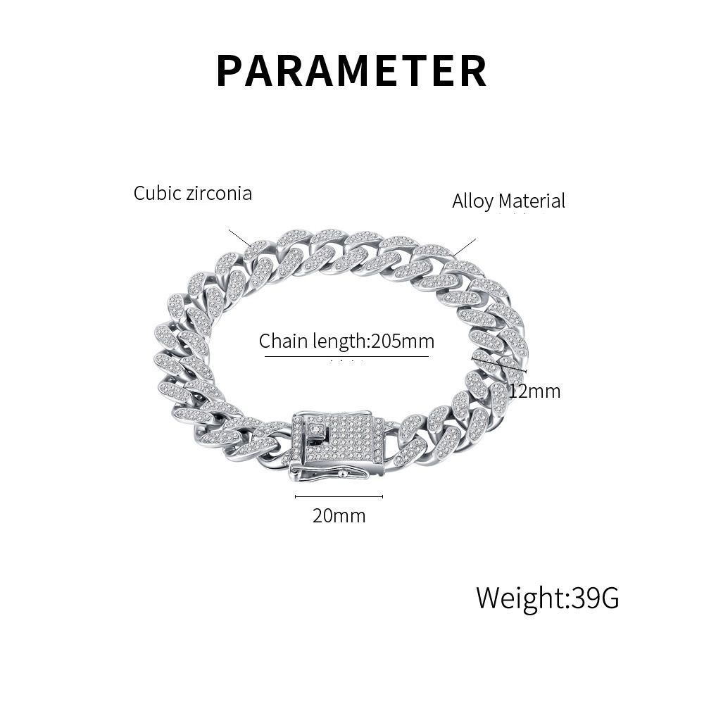 Pulsera de cadena de mujeres para hombre Pulseras de de acero inoxidable Moda Circonia