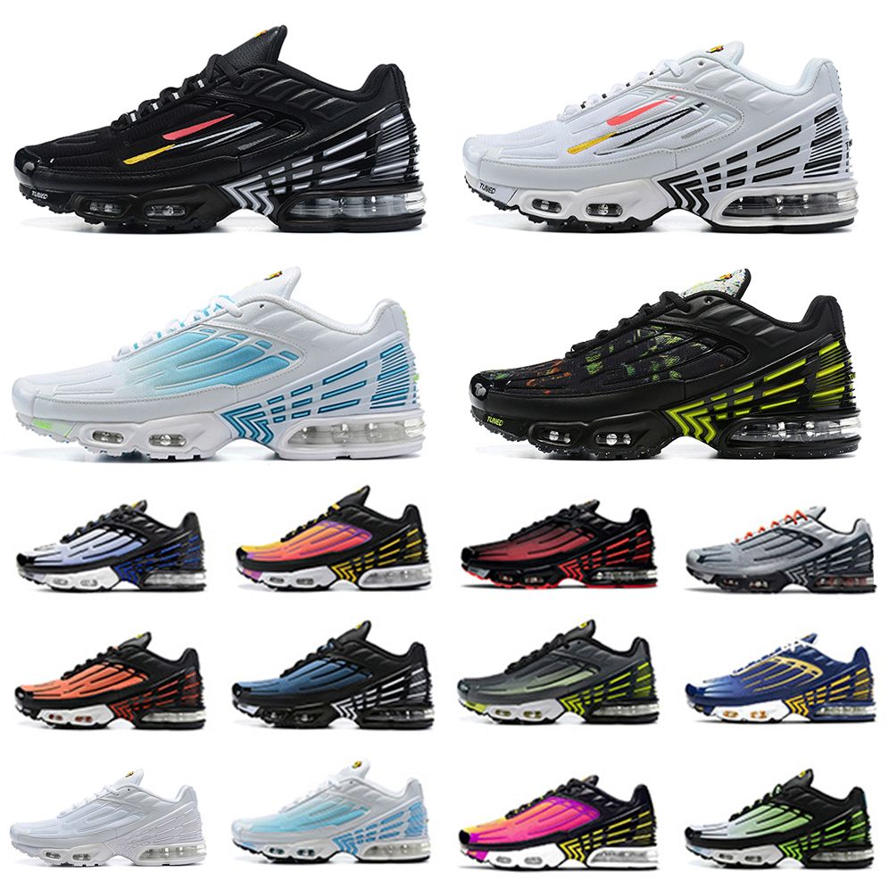 Acheter Pas Cher Nike Air Max Tn Plus 3 Multi Swooshes Chaussures De Course  Pour Hommes Triple Blanc Noir Crater Néon Laser Blue Ghost Green Aqua  Obsidian Baskets De Sport Pour Hommes