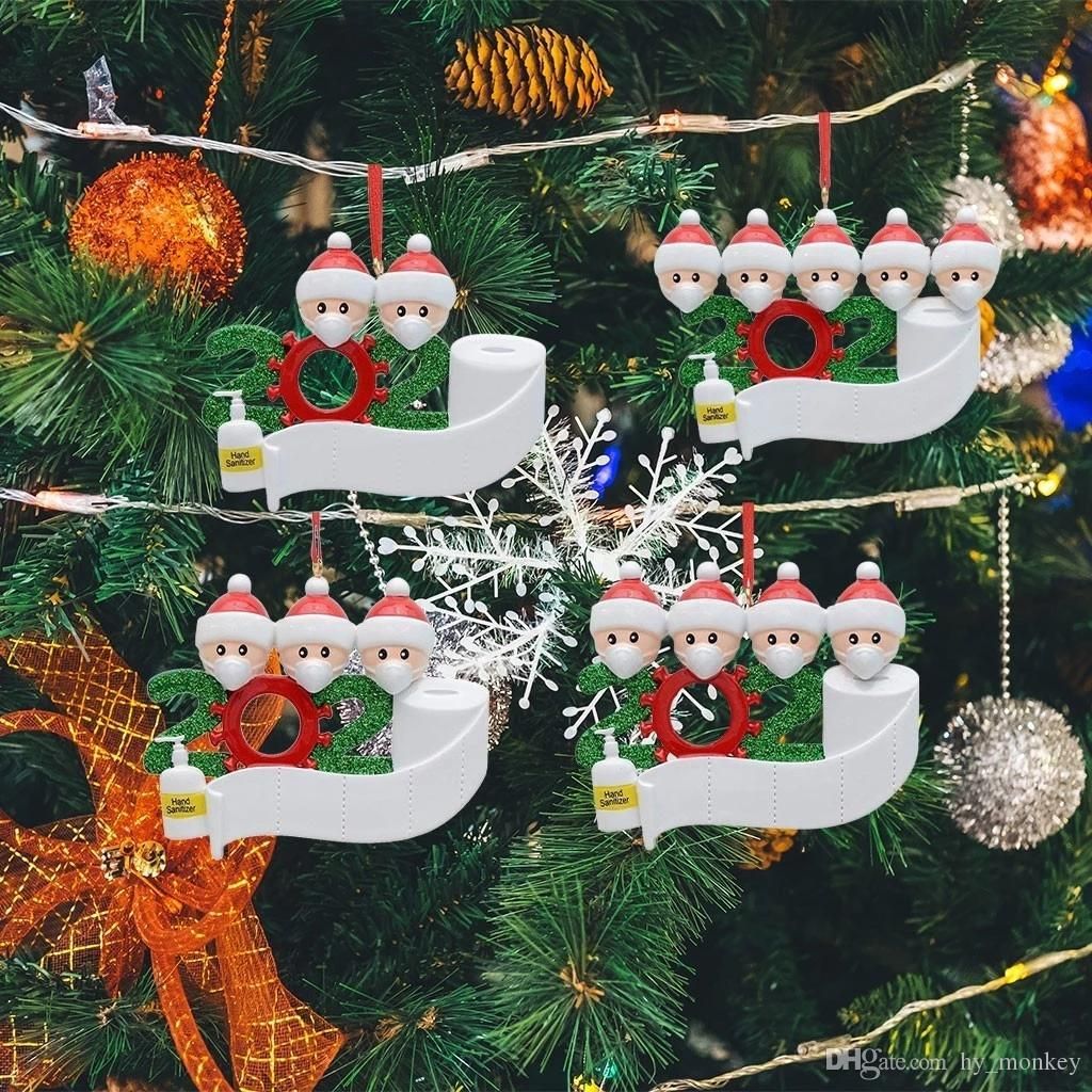 DIY Árvore de Natal enfeites 2-5 pessoas Máscara dos desenhos animados Santa Papel higiênico rolo DIY Árvore de Natal enfeites 2-5 pessoas Máscara dos desenhos animados Santa Papel higiênico rolo