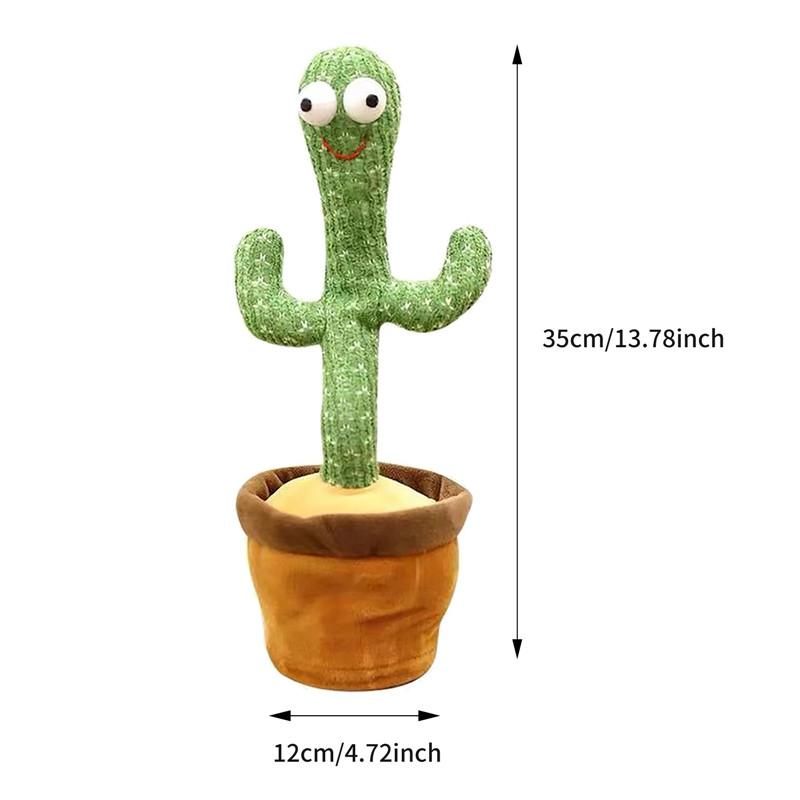 Qiuxqiu Juguete Electrónico De Cactus De Peluche Para Cant Qiuxqiu Juguete Electrónico De Cactus De Peluche Para Cant