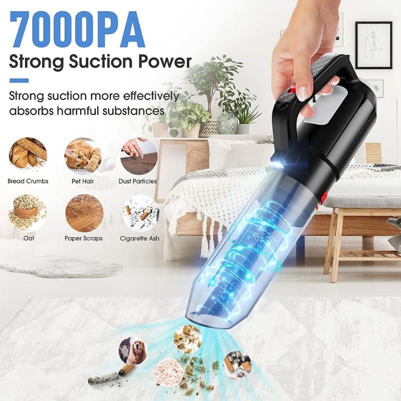Portátil de mano inalámbrico de vacío Limpiador de gran alcance con carga USB Portátil de mano inalámbrico de vacío Limpiador de gran alcance con carga USB