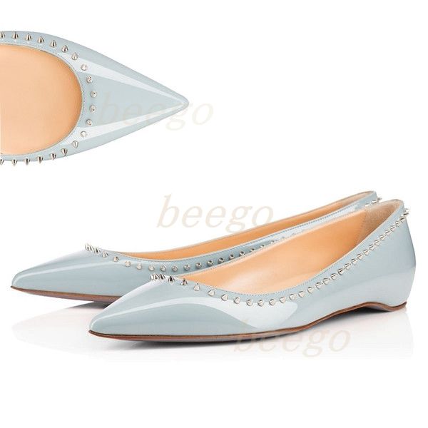 평평한 바닥 [Patent Leather Light Blue]