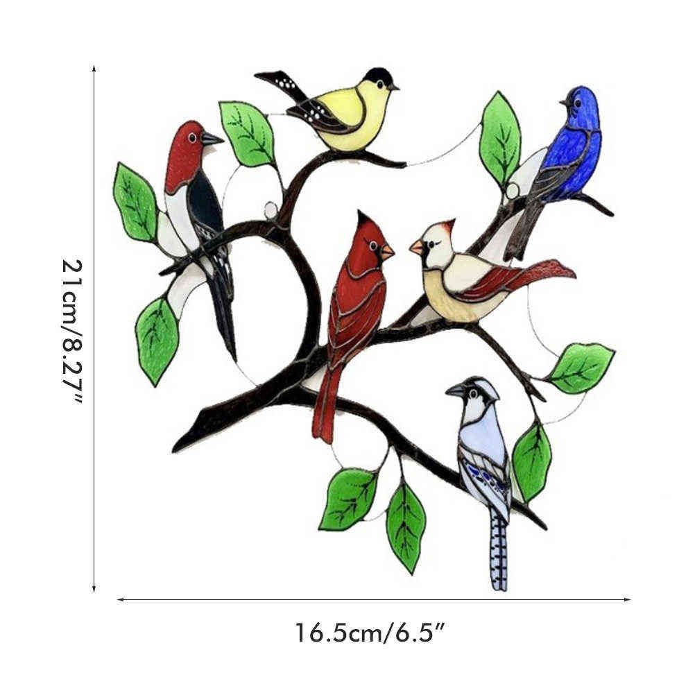 Painted Birds Home Decoration Stained Glass Window Panel Stained Glass Bird Ornaments Window Suncatcher Mothers Day Gift Q0811 From Sihuai07 16 12 Dhgate Israel