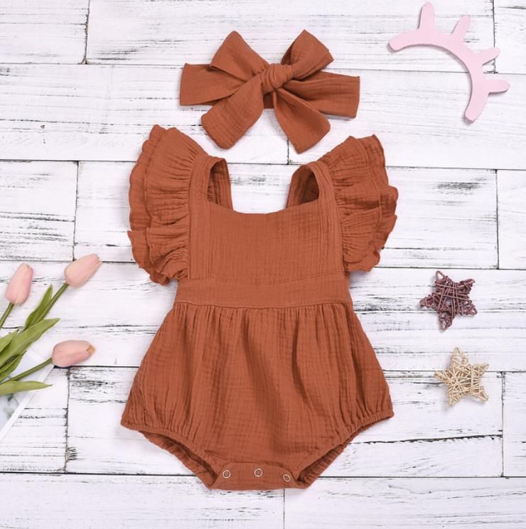 # 1 Flying Sleeve Girls Romper