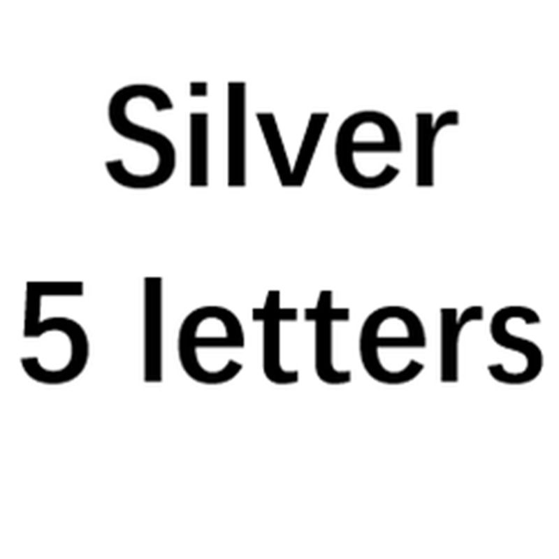 Zilver + 5 letter-20inches ketting