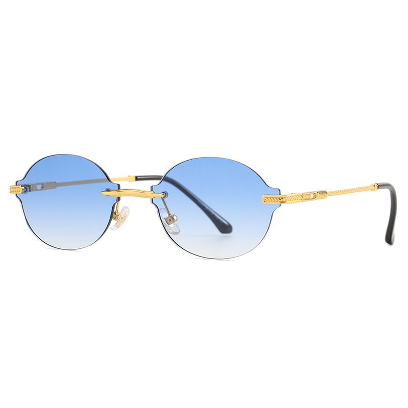 gold frame double blue