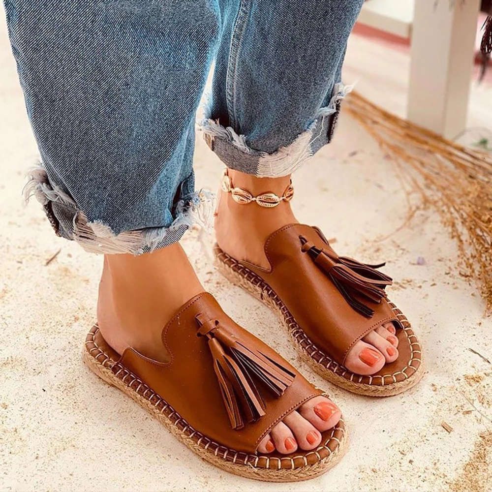 tassel slides womens