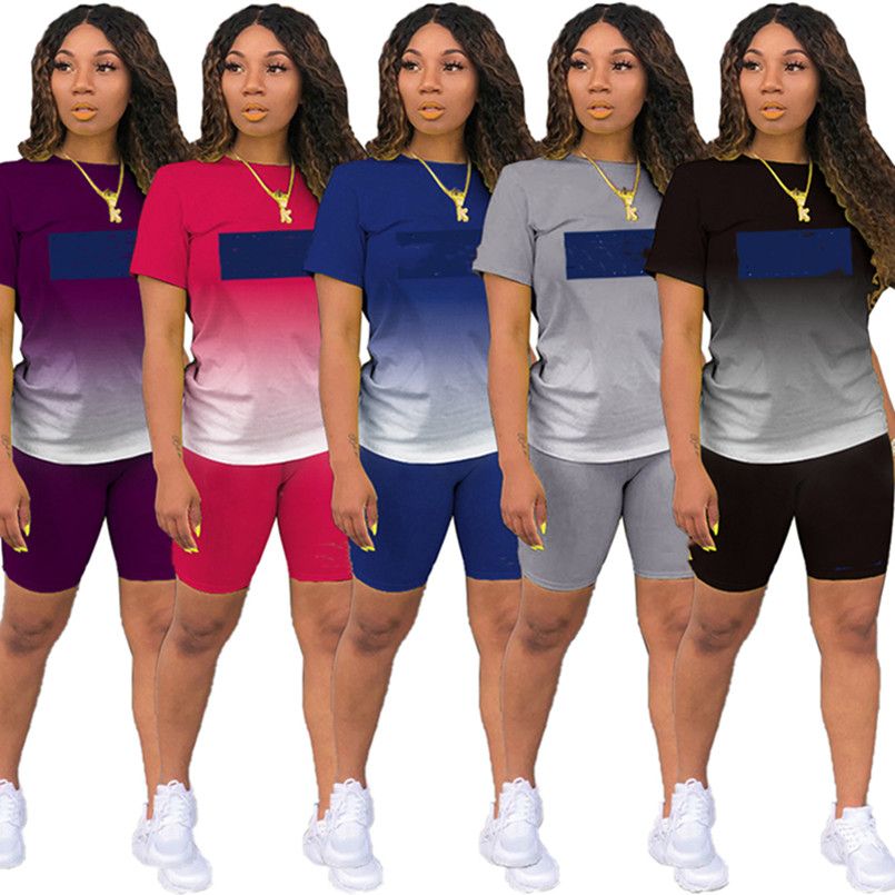 Compra Mujer Camiseta Pantalones Cortos Trajes De 2 Piezas Conjuntos De  Verano S 2XL Ropa De Verano Joggers Graduales Camisas Capris Sudaderas  Sweatsuits Crew Cuello Moda Sports Traje 4529 Barato | Entrega