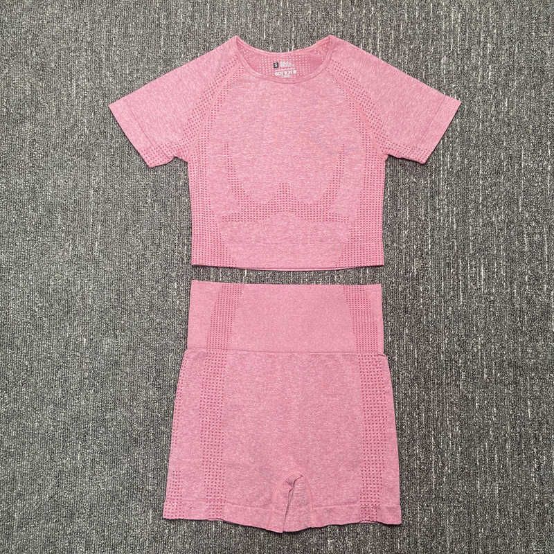 Camisa rosa corto