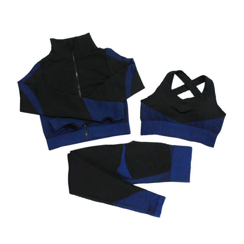 3pcs bleu noir