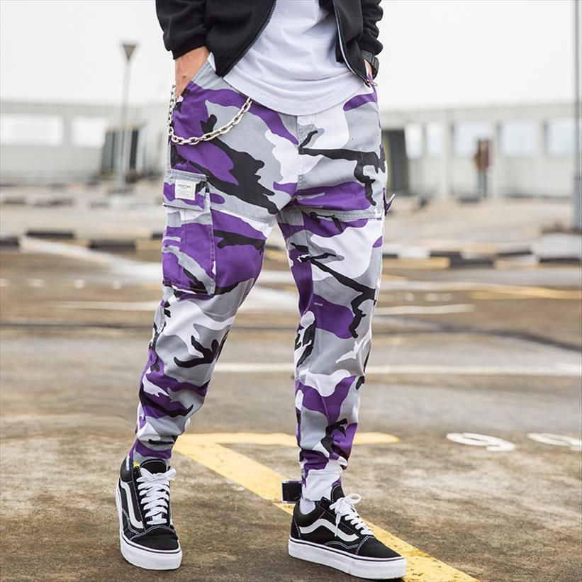 Compra Purple Camuflaje Joggers Streetwear Táctica Mujer Pantalón Moda Moda  Militar Camo Masculino Pocket Elástico Cintura HG128 Barato | Entrega  Rápida Y Calidad | Es.Dhgate