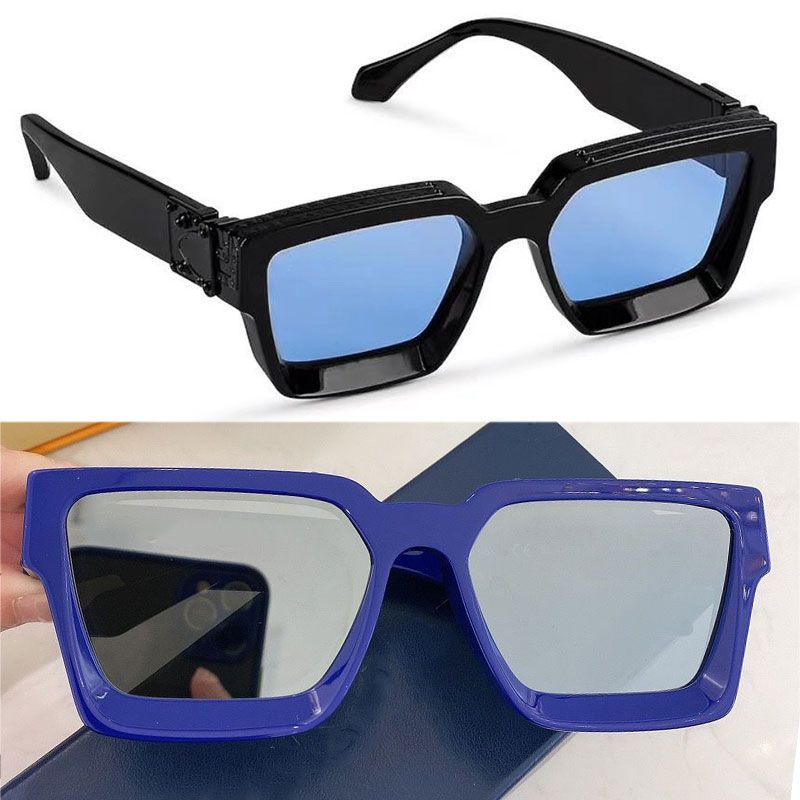 Millionaire Mens Sunglasses Z1165W With Blue Frame, Dark And Light